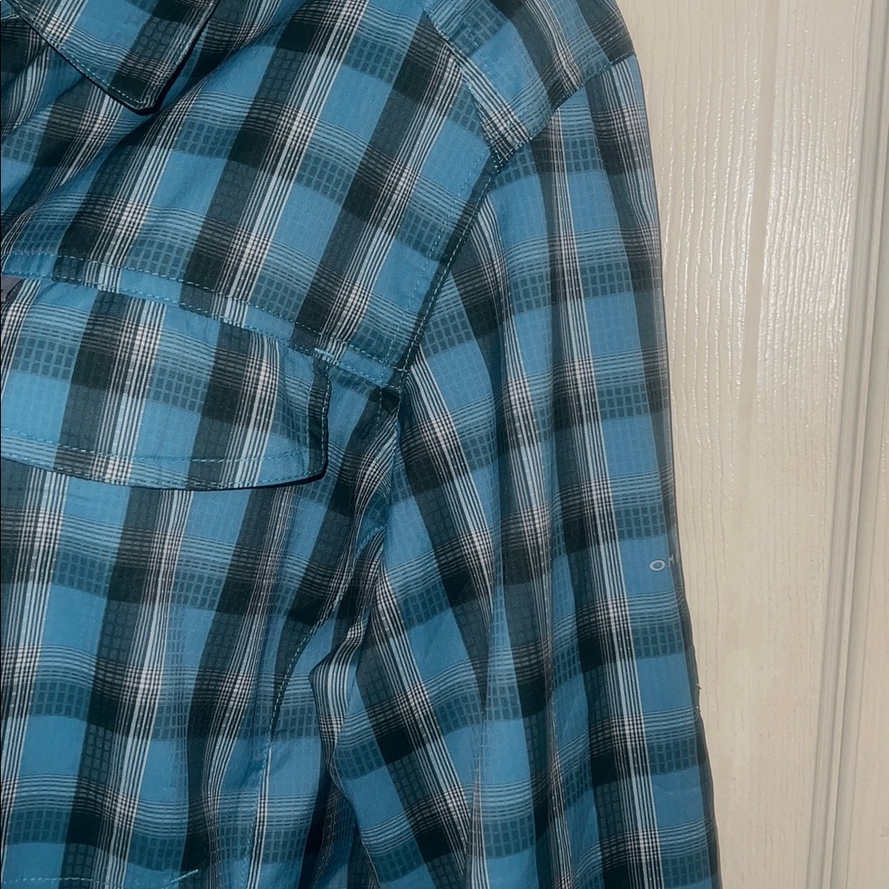 🆕Columbia Women's Silver Ridge Lite Long Sleeve Shirt, Turquoise Plaid, 1X - Picture 4 of 4